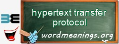 WordMeaning blackboard for hypertext transfer protocol